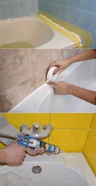Как устранить стык между ванной и плиткой с помощью цемента